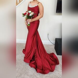 Elegant Red Evening Gown